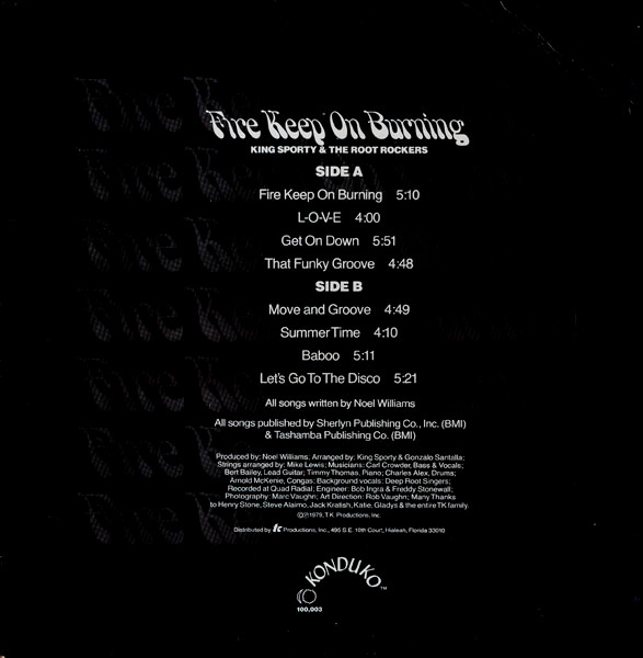 back - King Sporty & The Root Rockers - Fire Keep On Burning