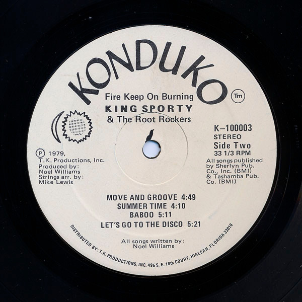 label - King Sporty & The Root Rockers - Fire Keep On Burning