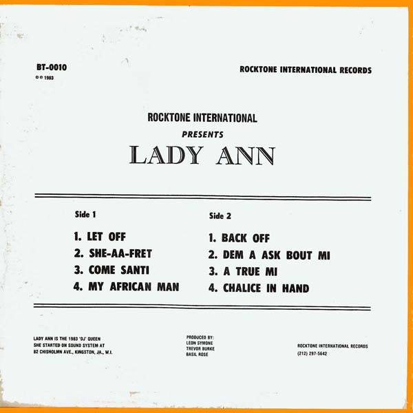 back - Lady Ann - A True Me