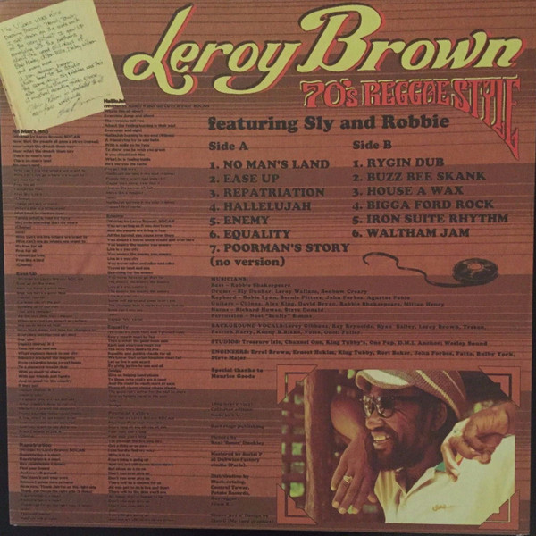 back - Leroy Brown - 70's Reggae Style