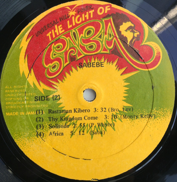 label - The Light Of Saba - Sabebe