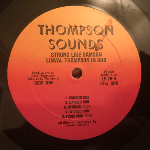 label - The Revolutionaries - Strong Like Samson Linval Thompson In Dub