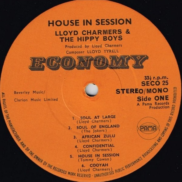label - Lloyd Charmers & The Hippy Boys - House in Session