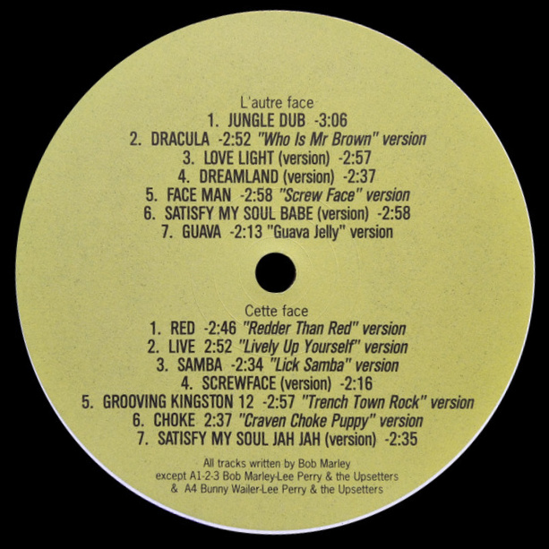 label - Bob Marley & The Wailers - Jungle Dub