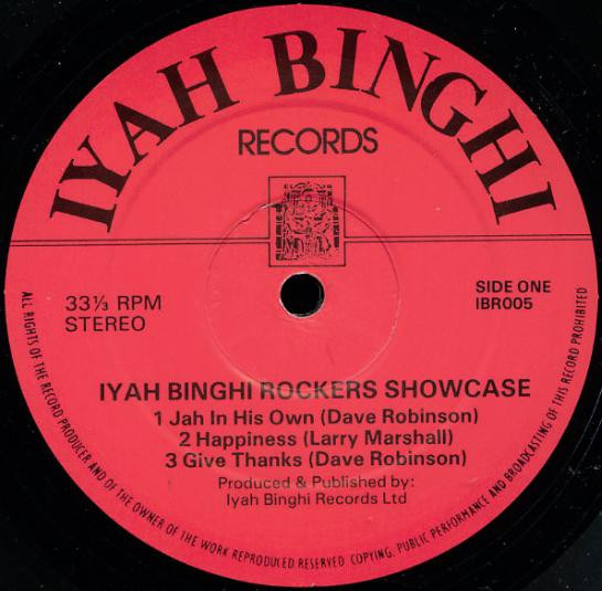 label - Various Artists - Iyah Binghi Rockers Showcase