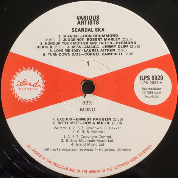 label - Various Artists - Scandal Ska