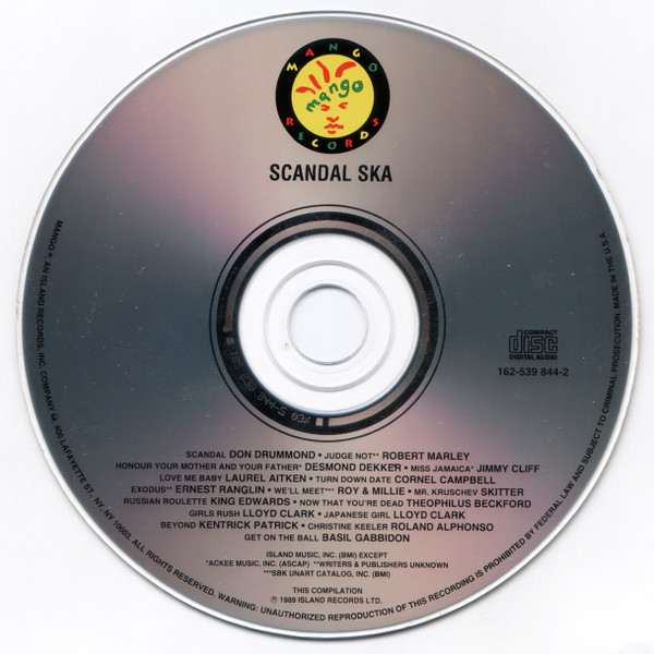 label - Various Artists - Scandal Ska