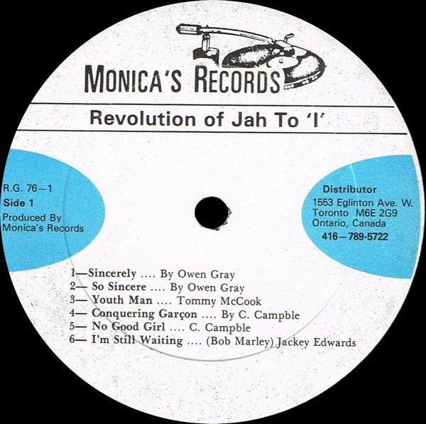 label - Various Artists - Revolution Of Jah To "I"