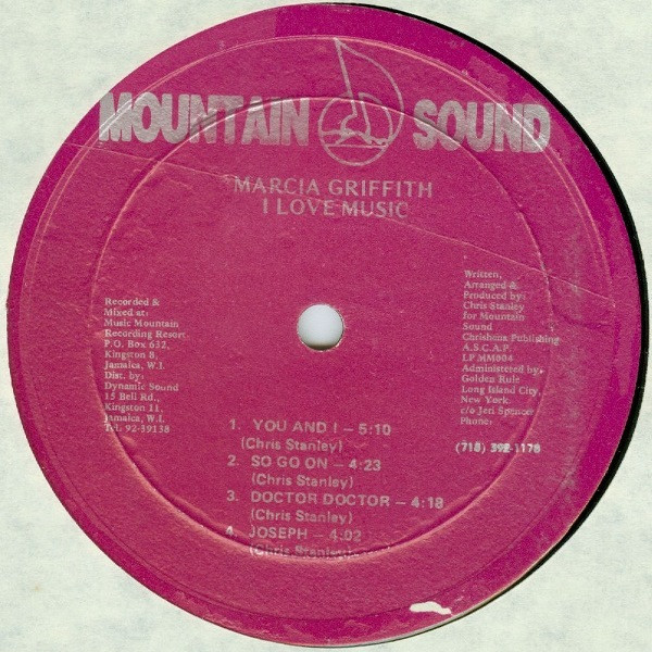 label - Marcia Griffiths - I Love Music