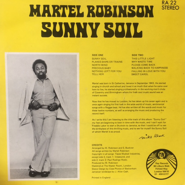 back - Martel Robinson - Sunny Soil