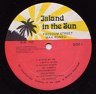 label - Max Romeo - Freedom Street