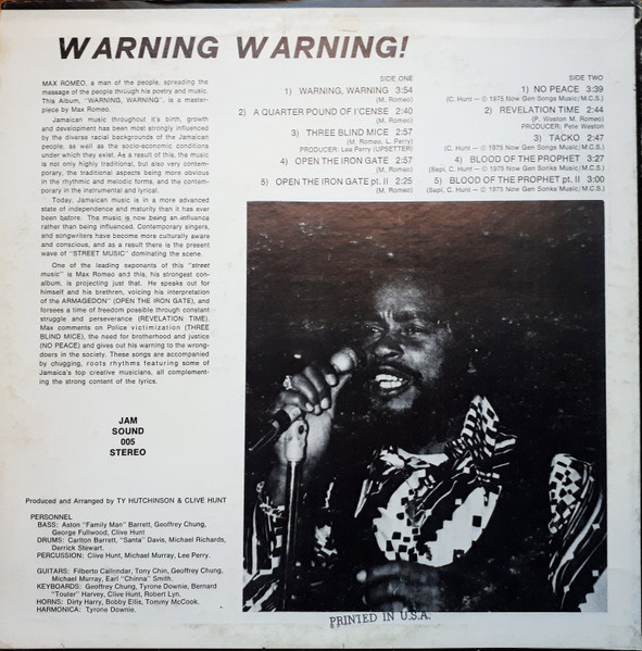 back - Max Romeo - Warning Warning!