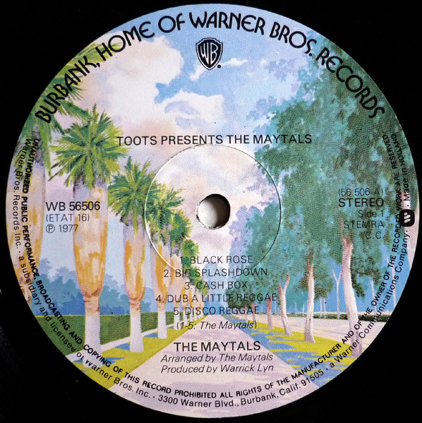 label - The Maytals - Toots Presents The Maytals