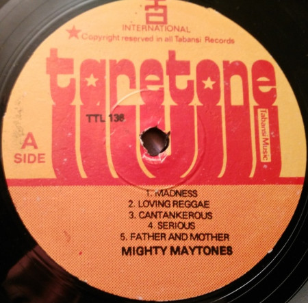 label - The Mighty Maytones - Madness Maytones Greatest Hits