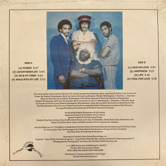 back - The Memory Of Justice Band - Mash Down Babylon