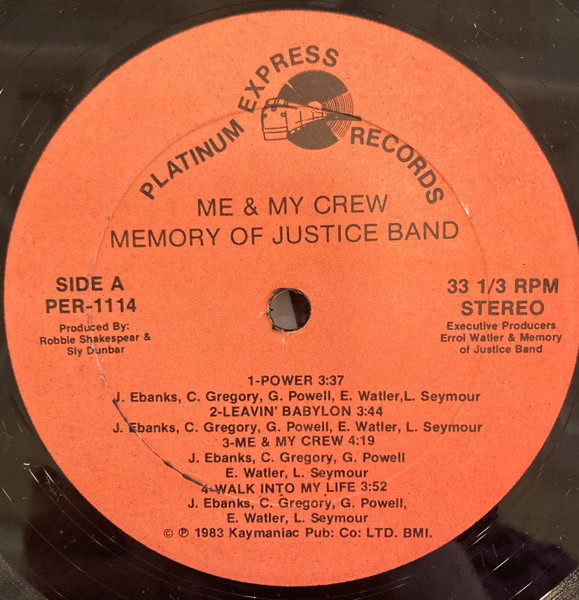 Platinum Express label artwork