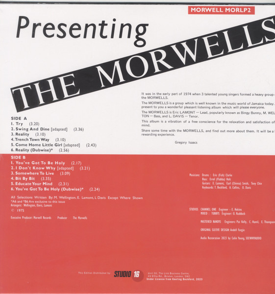 back - The Morwells - Presenting The Morwells