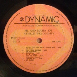 label - Neville Willoughby - Me And Massa Joe