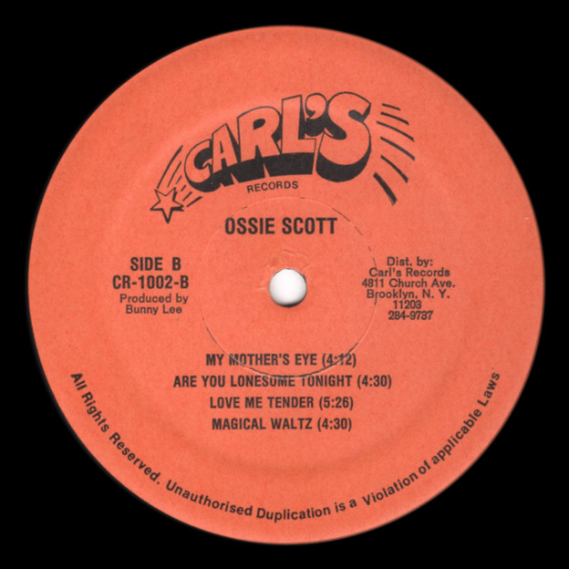 label - Ossie Scott - Love Me Tender