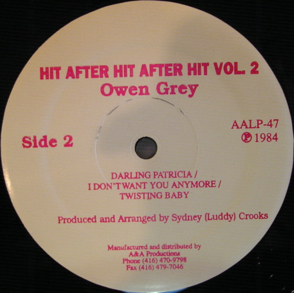 label - Owen Gray - Hit After Hit After Hit - Vol. 2