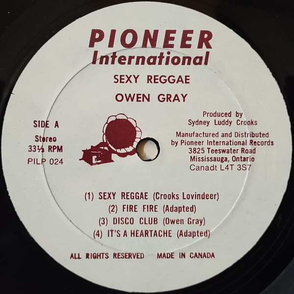 label - Owen Gray - Sexy Reggae