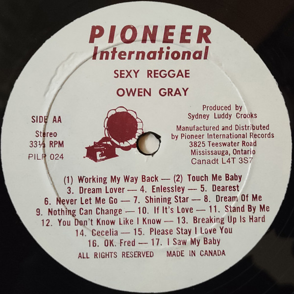 label - Owen Gray - Sexy Reggae