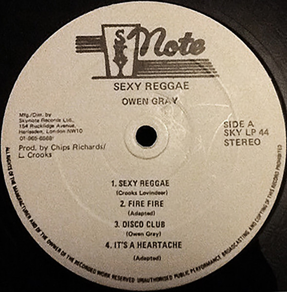 label - Owen Gray - Sexy Reggae