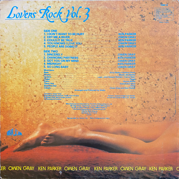 back - Owen Gray And Ken Parker - Lovers Rock Volume 3