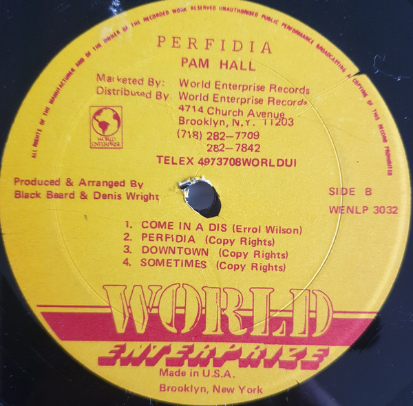 label - Pam Hall - Perfidia