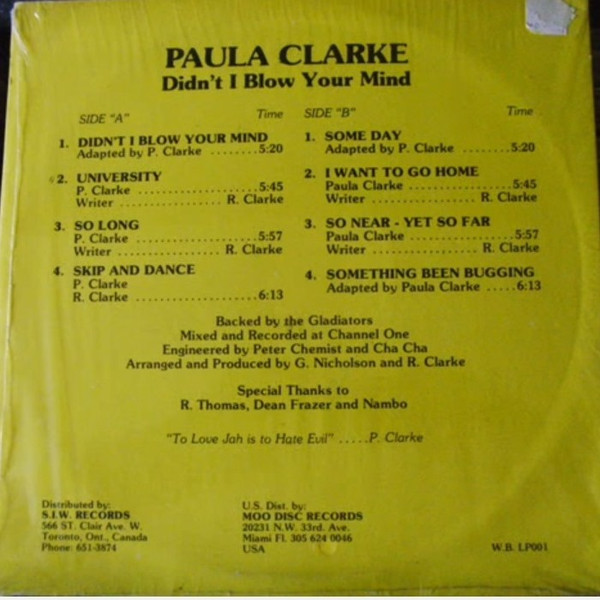 back - Paula Clarke - Didn't I Blow Your Mind