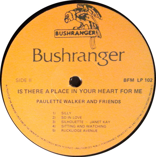 label - Paulette Walker & Friends - Is There A Place In Your Heart For Me
