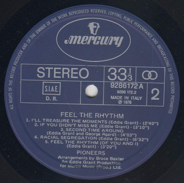 label - The Pioneers - Feel The Rhythm