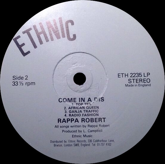 label - Rappa Robert - Come In A Dis!