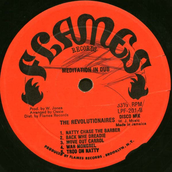 label - The Revolutionaries - Meditation In Dub