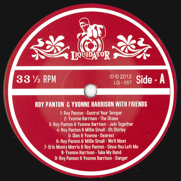 label - Roy Panton & Yvonne Harrison With Friends - Studio Recordings 1961-1970
