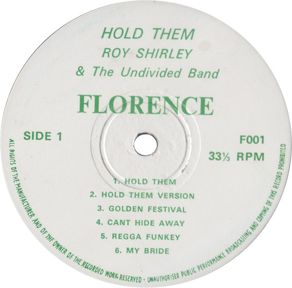 Roy Shirley & The Undivided Band - Hold Them album cover
