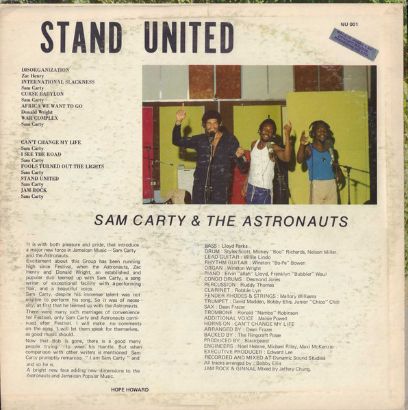 back - Sam Carty & The Astronauts - Stand United