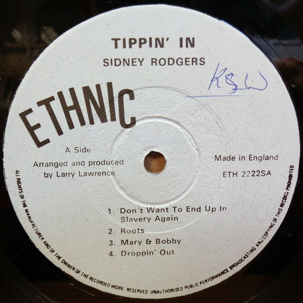 label - Sidney Rogers - Tippin' In