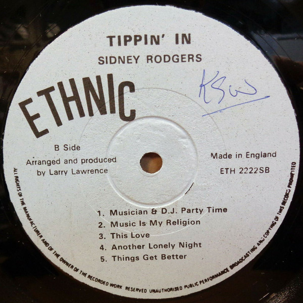 label - Sidney Rogers - Tippin' In