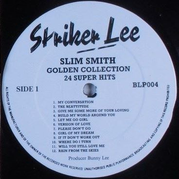 label - Slim Smith - Golden Collection - 24 Super Hits
