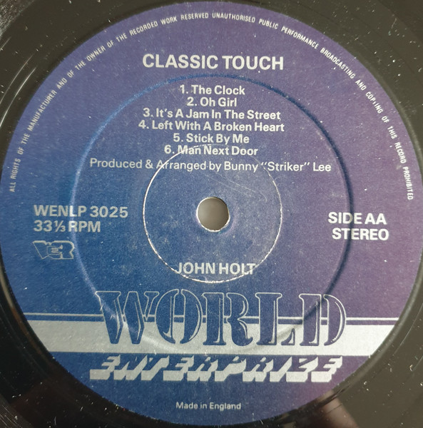 label - John Holt Vrs Slim Smith - Classic Touch