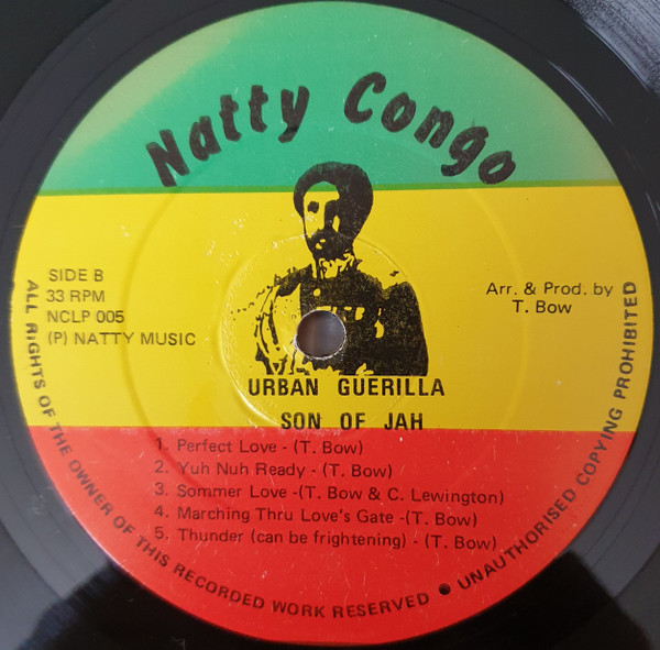 label - Son Of Jah - Urban Guerilla