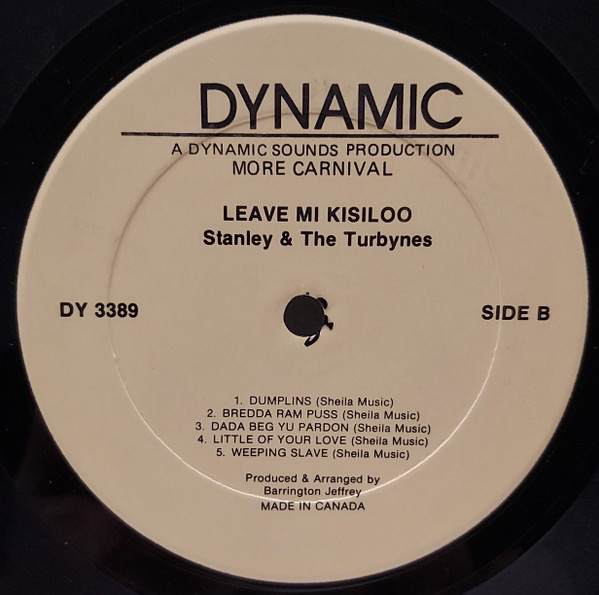 label - Stanley & The Turbines - Leave Mi Kisiloo