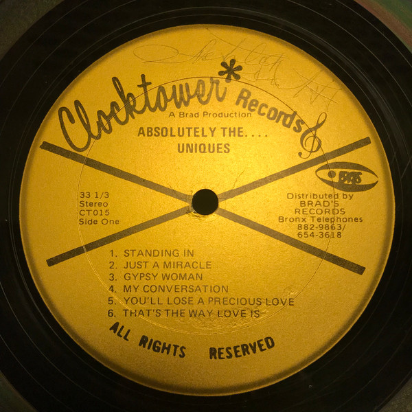 label - The Uniques - Absolutely The...Uniques