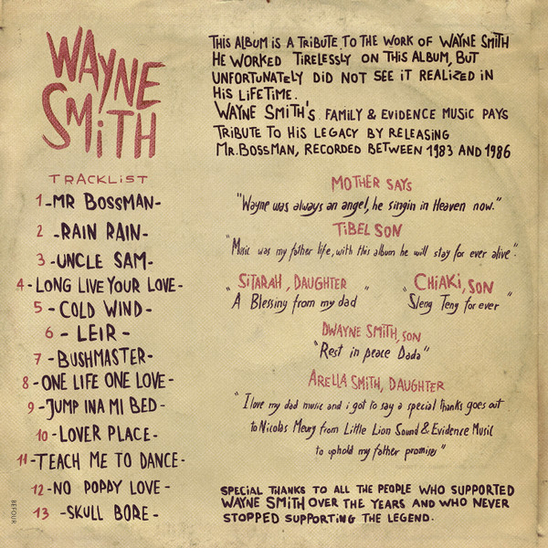 back - Wayne Smith - Mr Bossman