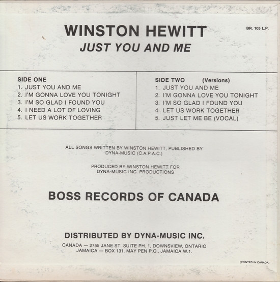 back - Winston Hewitt - Just You And Me