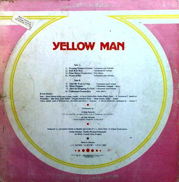 back - Yellowman & Fathead & Peter Metro - Yellow Man Fat Head And The One Peter Metro