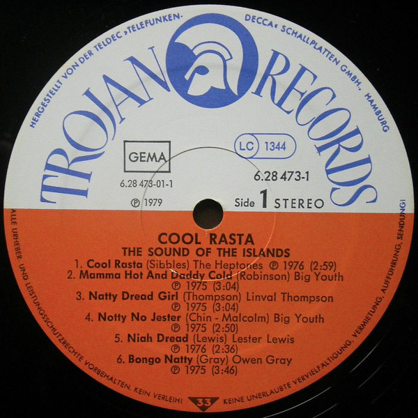 label - Various Artists - Cool Rasta - The Sound Of The Islands