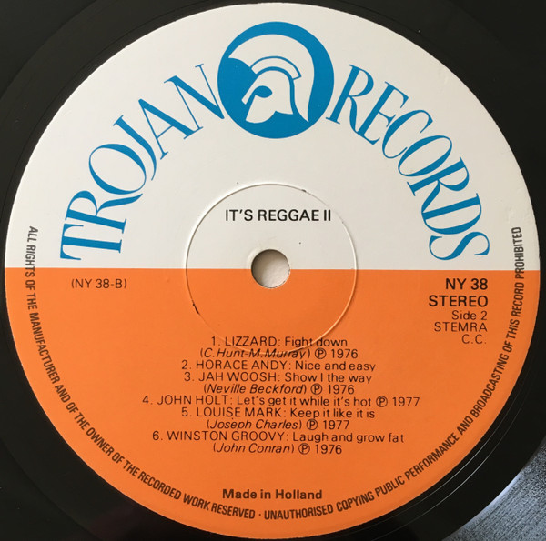 label - Various Artists - It's Reggae 2