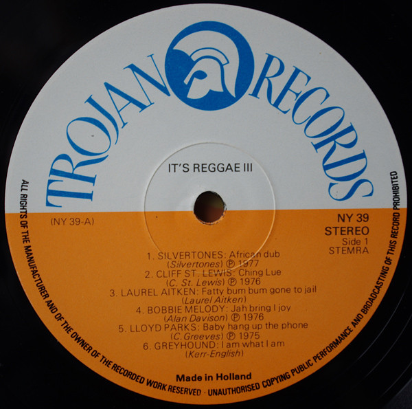 label - Various Artists - It's Reggae 3